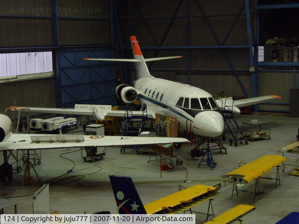 124, Dassault Mystere 20C C/N 124, use for maintenance training at Villegénis