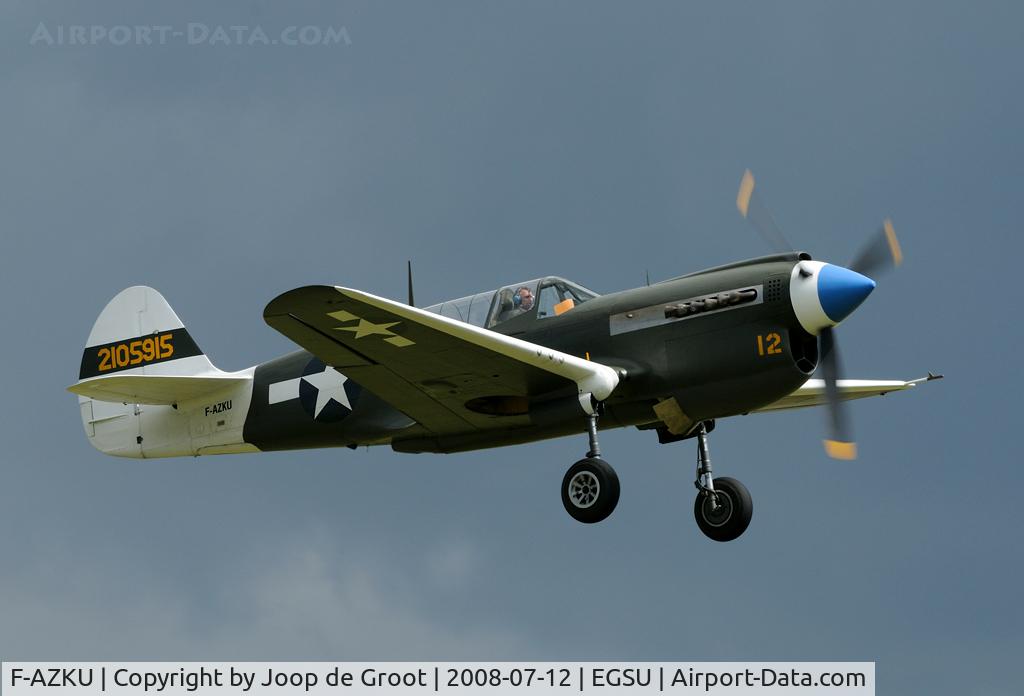 F-AZKU, 1942 Curtiss P-40N Warhawk C/N 29677, Nice clear view of this P-40 against the upcoming thunderstorm.