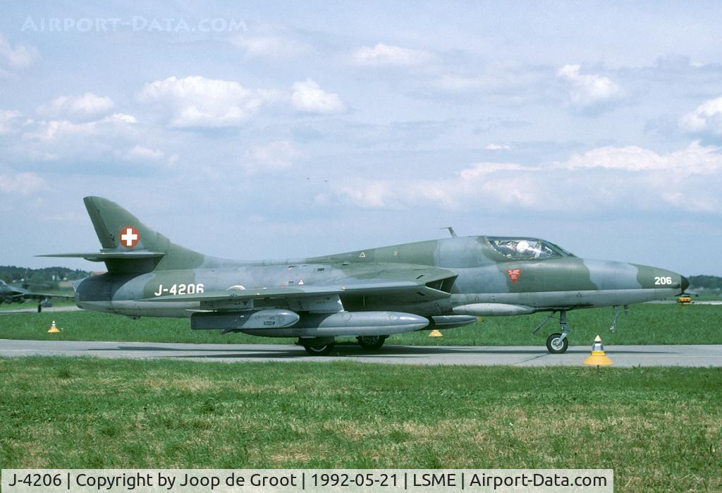 J-4206, 1968 Hawker Hunter T.68 C/N 41H-670841, Another Hunter trainer that flew at the same day as J-4205. I was glad to be there that day!