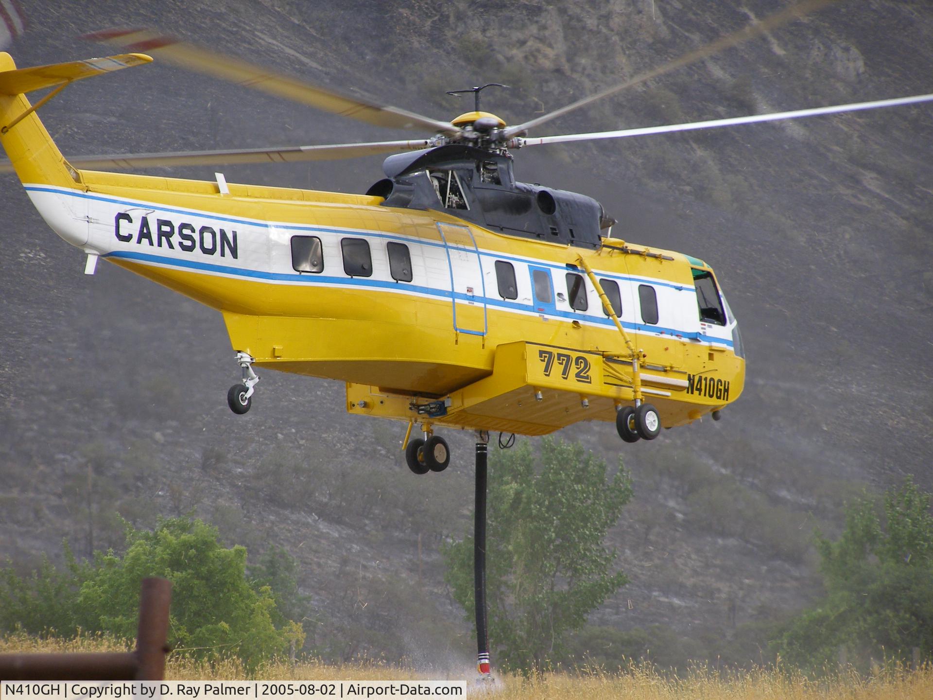 N410GH, 1975 Sikorsky S-61N C/N 61749, Used to drop water on Fire in Payson, Utah 08-02-08