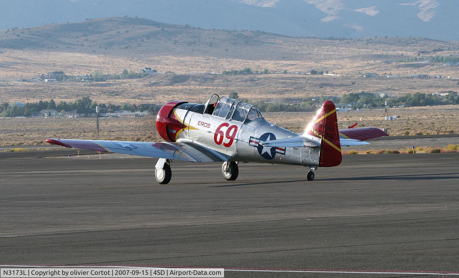 N3173L, 1945 North American AT-6 C/N 413279, Reno air races 2007