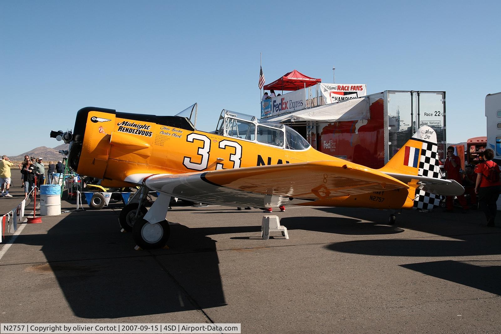 N2757, 1941 North American AT-6C Harvard IIA C/N 66-2490, Reno air races 2007