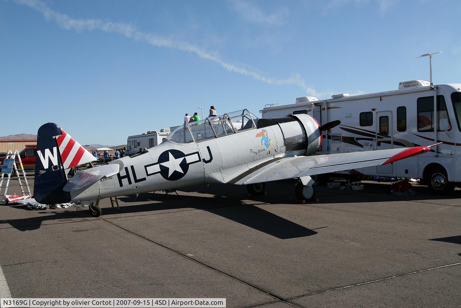 N3169G, 1945 North American AT-6F Texan C/N 121-42937, taken at Reno air races