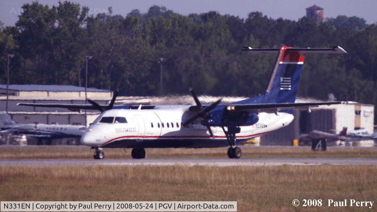N331EN, 1991 De Havilland Canada DHC-8-311 Dash 8 C/N 279, Ah, the growl of reverse-pitched props!