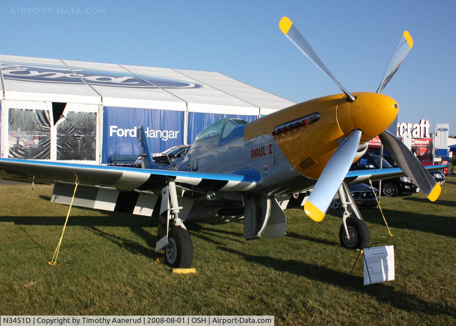 N3451D, 1944 North American F-51D Mustang C/N 122-41547, AirVenture 2008