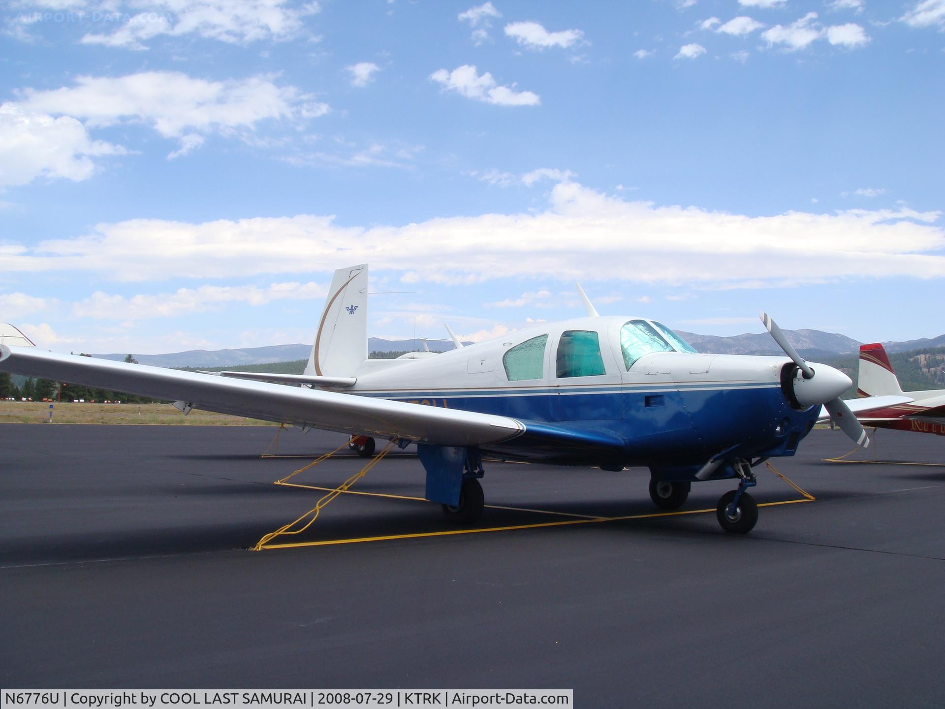 N6776U, 1963 Mooney M20C Ranger C/N 2498, M20C flew from KTOA, and parked at TRK transient parking