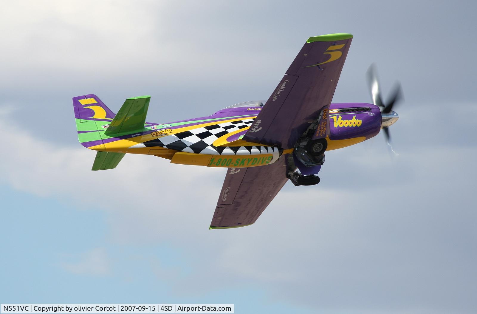 N551VC, 1944 North American F-51D Mustang C/N 44-73415, taking off during Reno air races