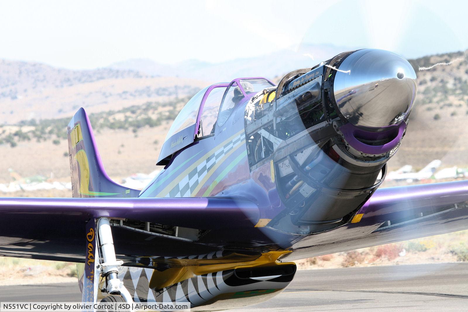 N551VC, 1944 North American F-51D Mustang C/N 44-73415, testing the engine, reno air races 2007