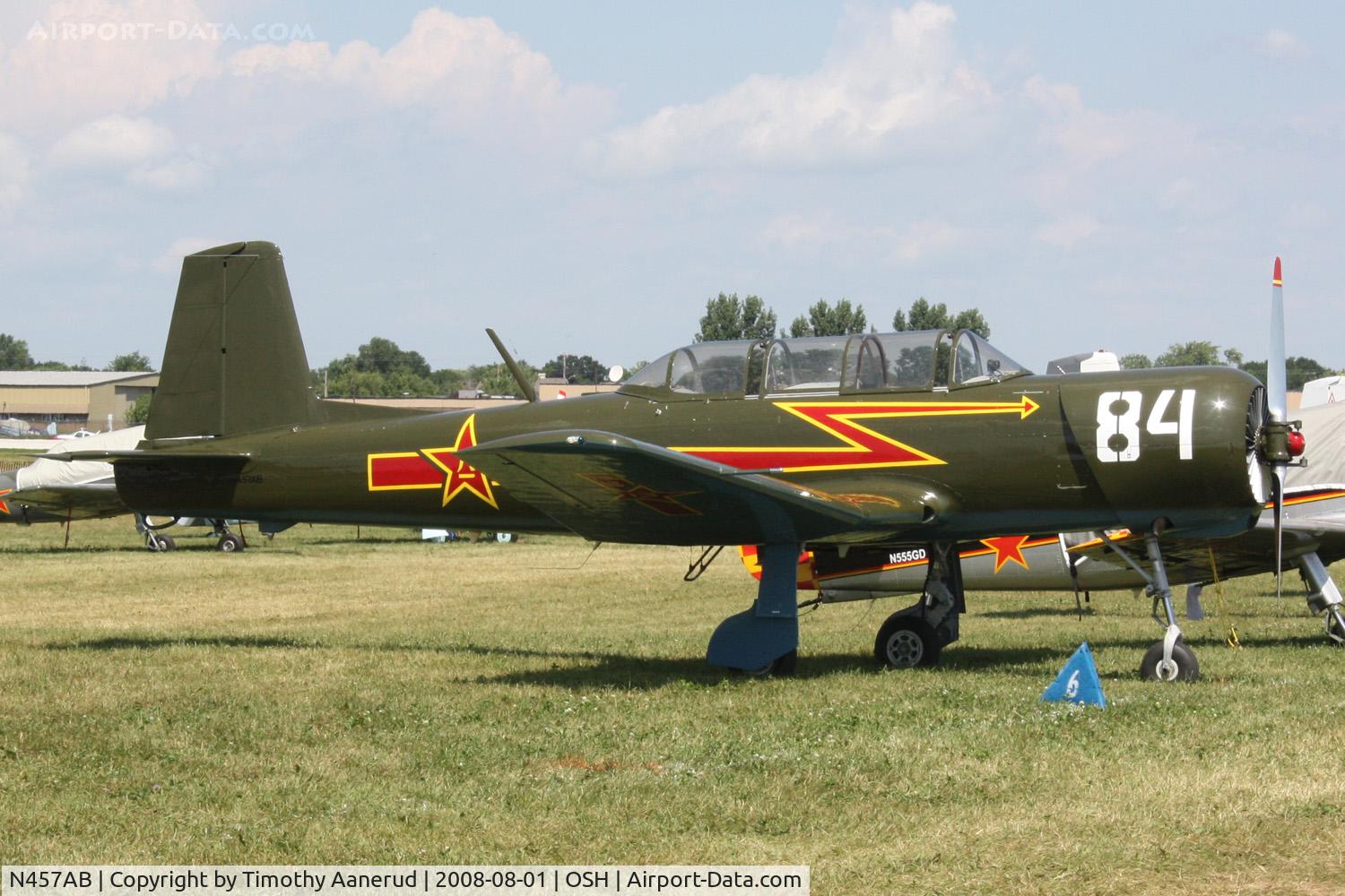 N457AB, 1971 Nanchang CJ-6 C/N 1232004, EAA AirVenture 2008