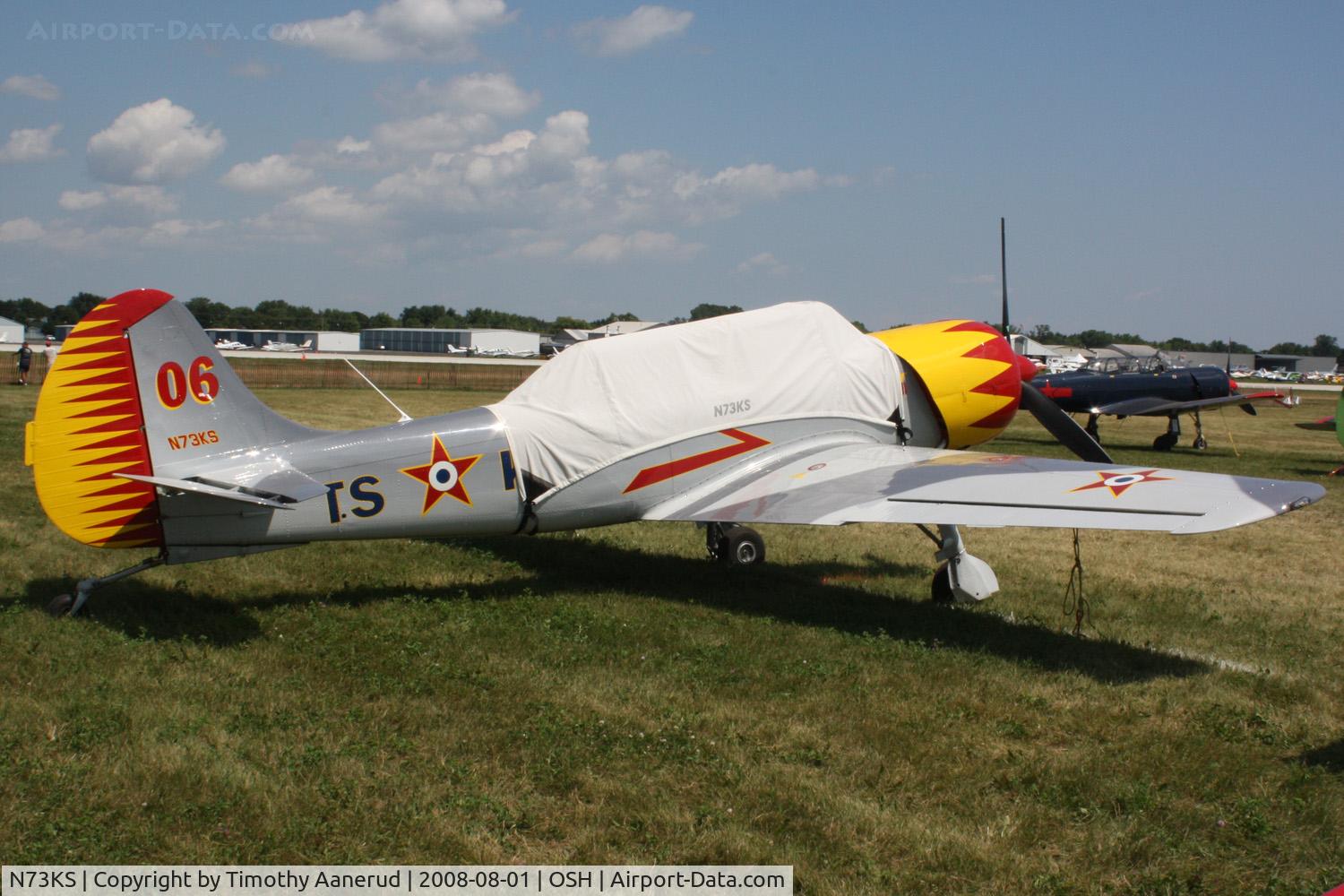 N73KS, 2001 Yakovlev (Aerostar) Yak-52TW C/N 0112230, EAA AirVenture 2008