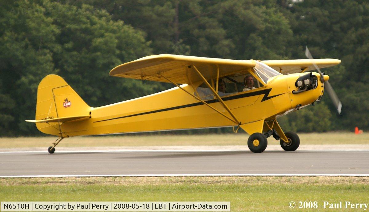 N6510H, 1946 Piper J3C-65 Cub C/N 19696, Settling down and rolling out