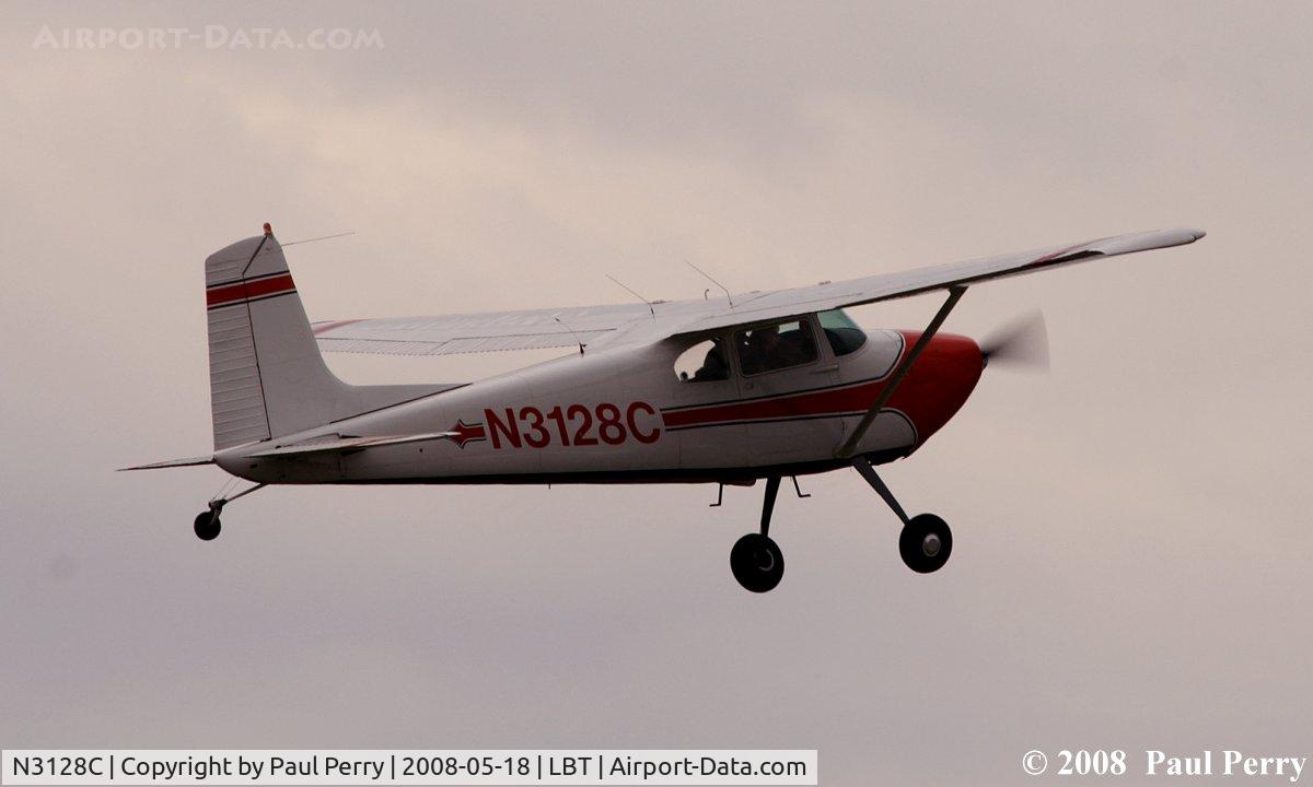 N3128C, 1954 Cessna 180 C/N 30927, Leaving the fly-in Sunday afternoon