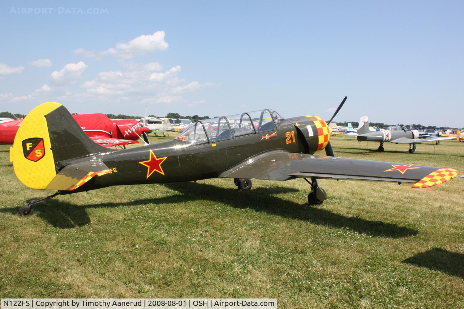 N122FS, 2003 Yakovlev (Aerostar) Yak-52TW C/N 0312408, EAA AirVenture 2008
