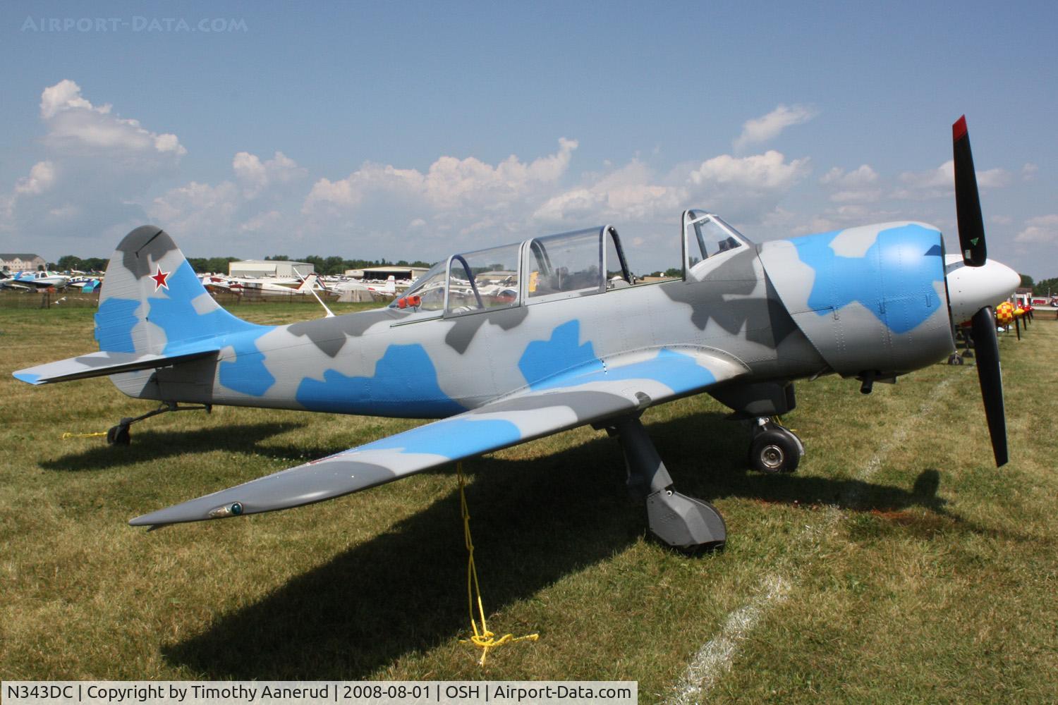 N343DC, 2004 Yakovlev (Aerostar) Yak-52TW C/N 0412508, EAA AirVenture 2008
