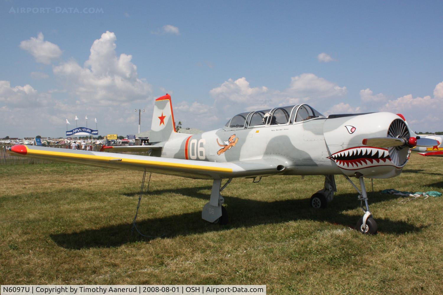 N6097U, 1973 Nanchang CJ-6 C/N 2851276, EAA AirVenture 2008, wings have Nationalist Chineese markings