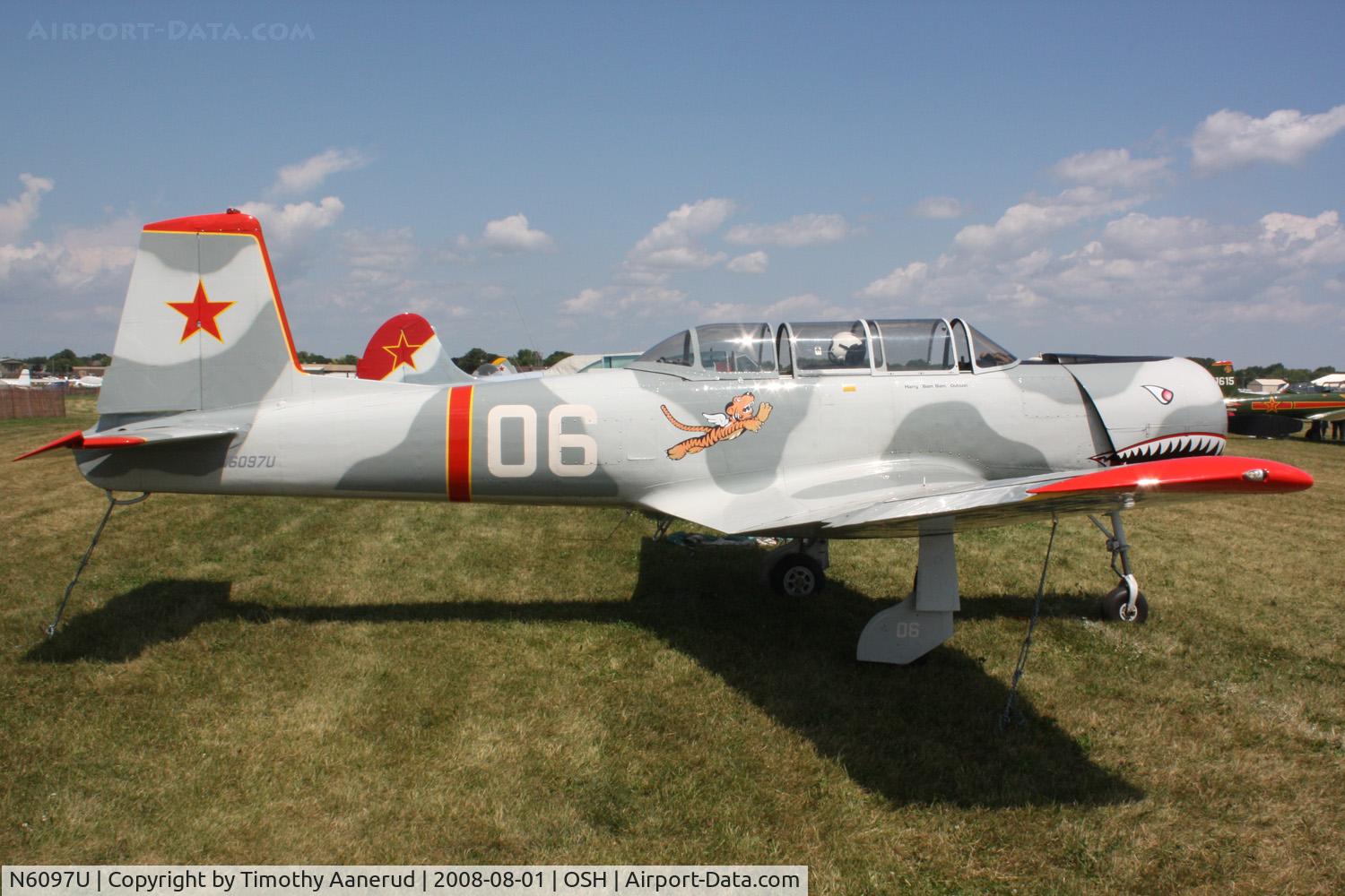 N6097U, 1973 Nanchang CJ-6 C/N 2851276, EAA AirVenture 2008, wings have Nationalist Chineese markings