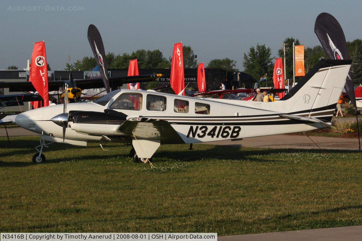 N3416B, 2008 Hawker Beechcraft Corp G58 Baron C/N TH-2216, EAA AirVenture 2008