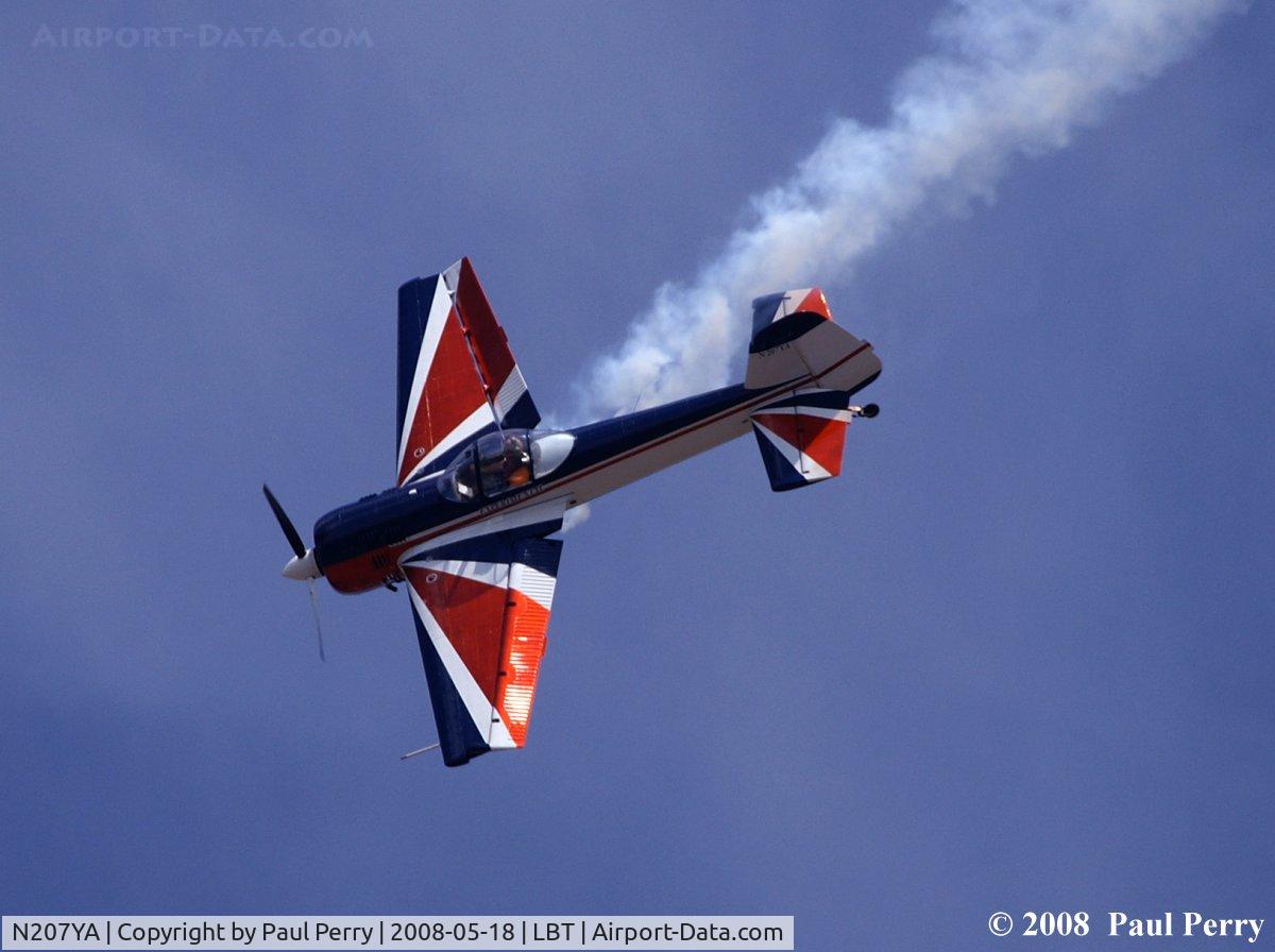 N207YA, 1966 Yakovlev Yak-55M C/N 961010, Look at the deflection on those ailerons!