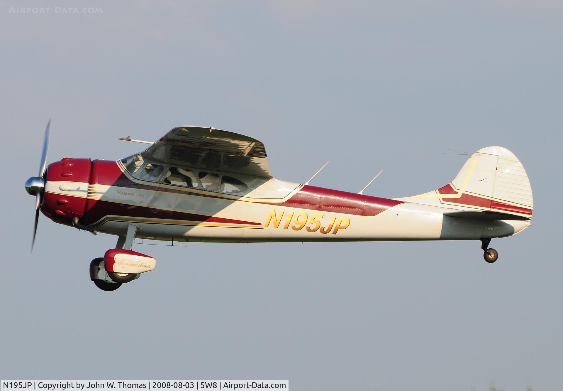 N195JP, 1951 Cessna 195 C/N 7673, Departing runway 4
