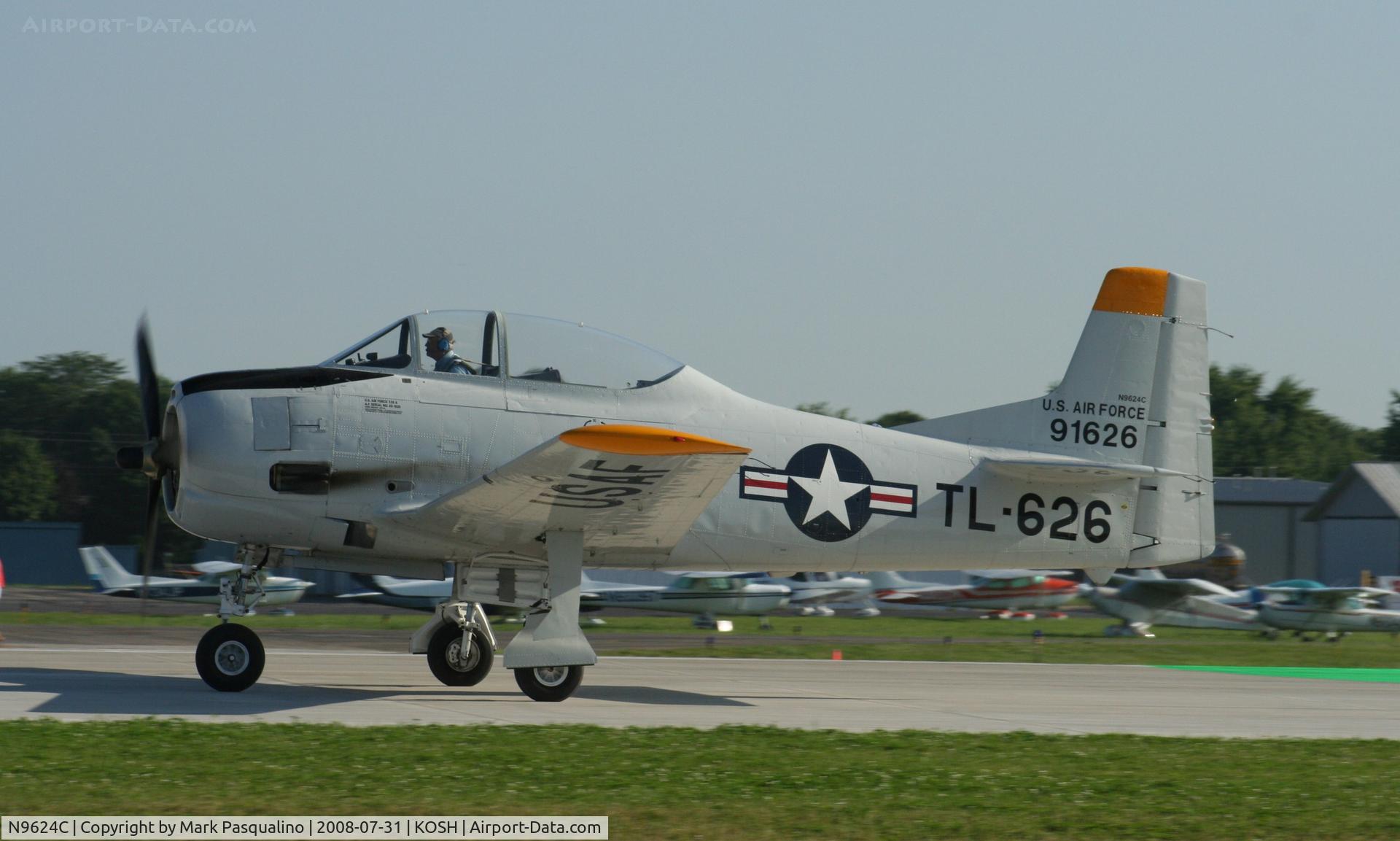 N9624C, 1950 North American T-28A Trojan C/N 159-138, North American T-28A