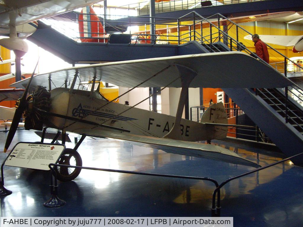 F-AHBE, SPAD Herbemont 54 C/N 8, on display at Le Bourget Muséum