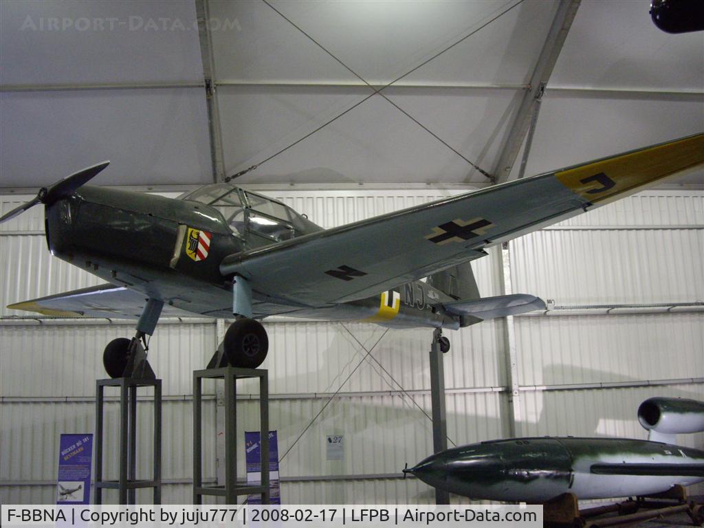 F-BBNA, Bucker Bu-181C-3 Bestmann C/N 15, on display at Le Bourget Muséum, ex SV#NJ