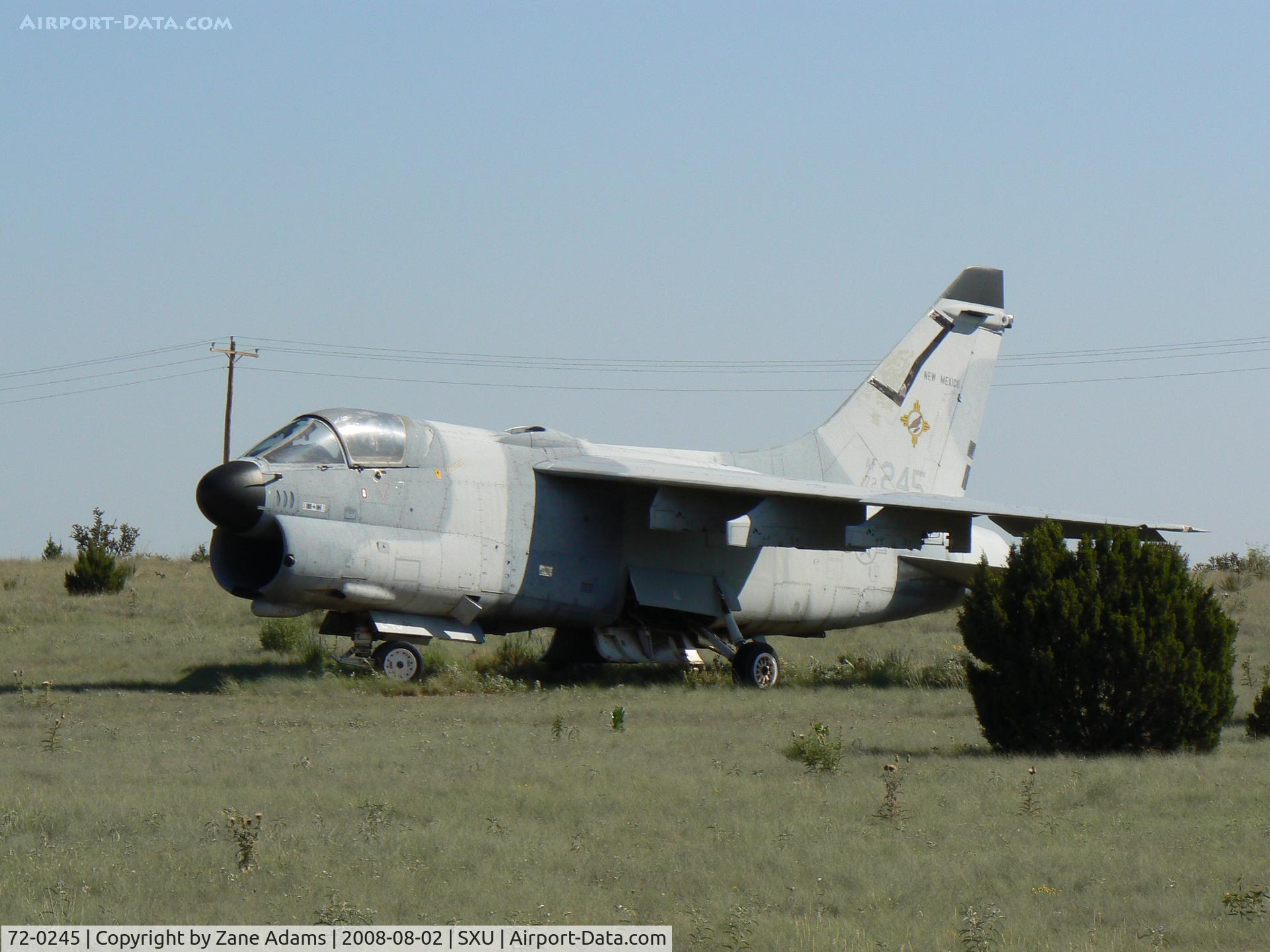 72-0245, 1972 LTV A-7D Corsair II C/N D-367, This aircraft is reported to be one of possibly two formerly displayed at Kirtland AFB. The other ID is 72-0177. There seems to be some confusion as the th ereal ID of this aircraft. It is clearly marked 72-245