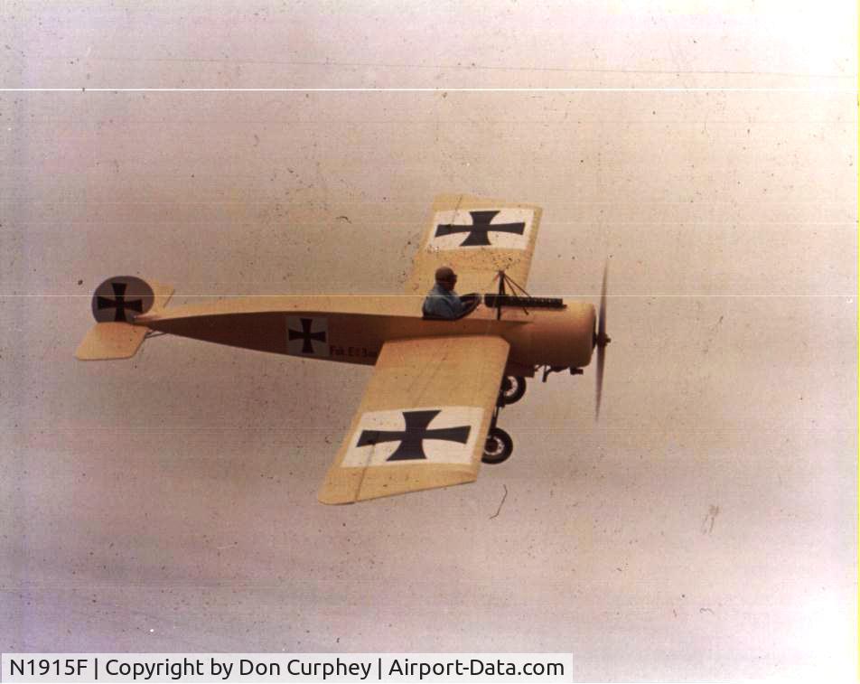 N1915F, 1970 Fokker E-III C/N 3-68, First flight of the Eindecker