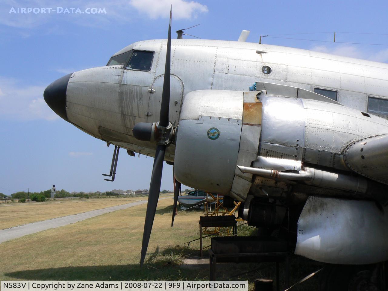 N583V, 1942 Douglas DC3C-S1C3G (C-47A-5-DK) C/N 12369, This aircraft has sat here for at least 20 years. For years it was ran every Sunday but never moved.