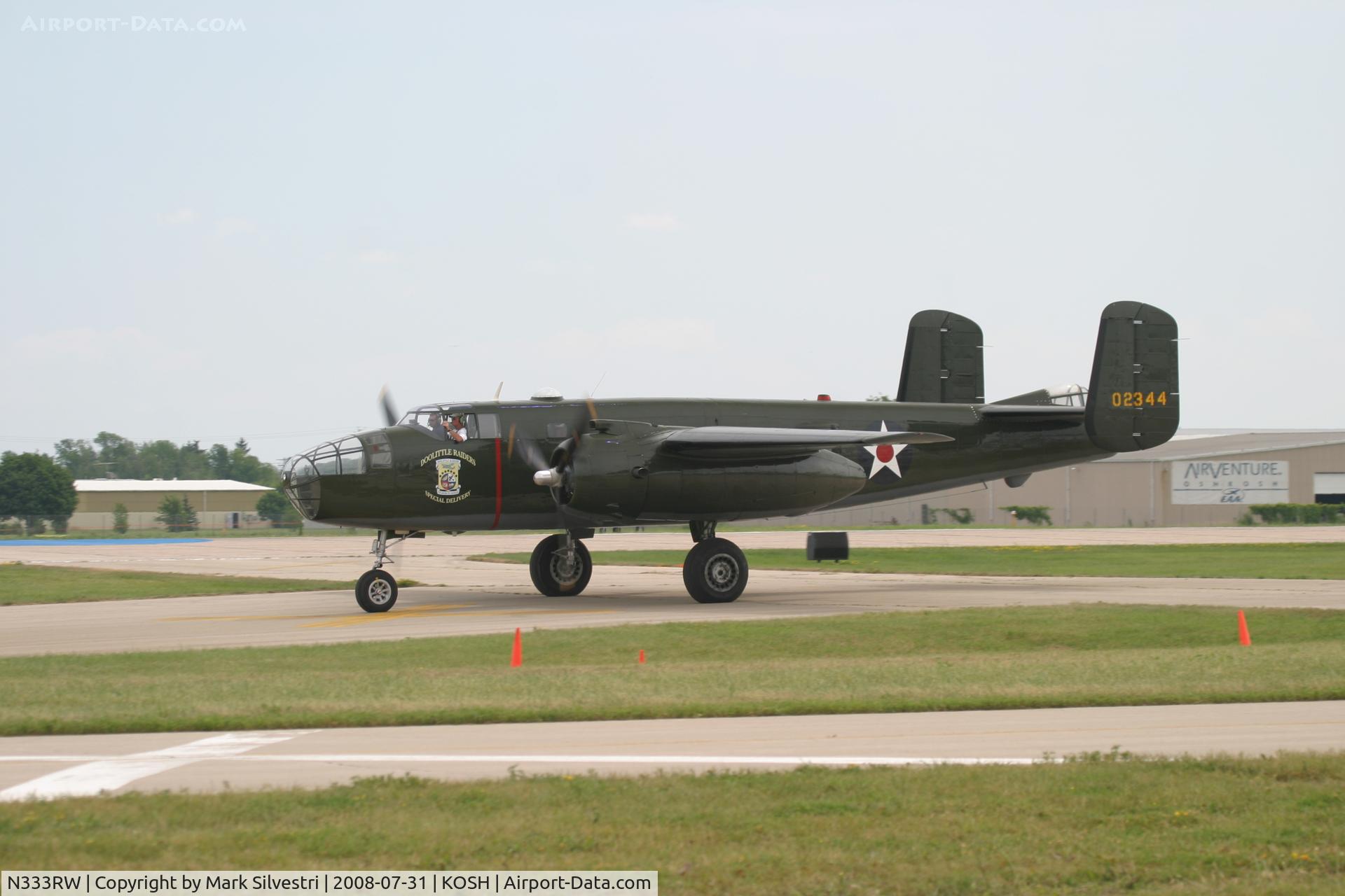 N333RW, 1944 North American B-25N Mitchell C/N 108-47488, Oshkosh 2008