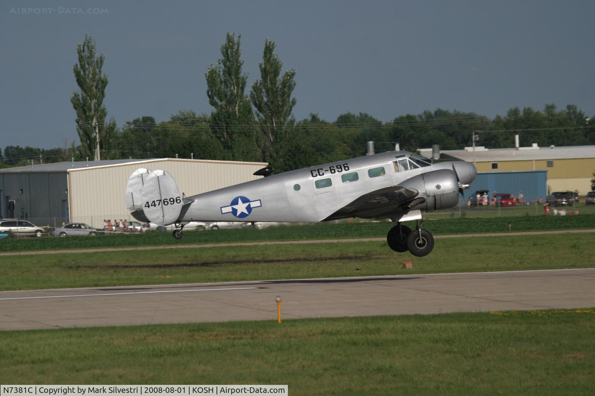 N7381C, 1944 Beech C18S C/N 8104, Oshkosh 2008