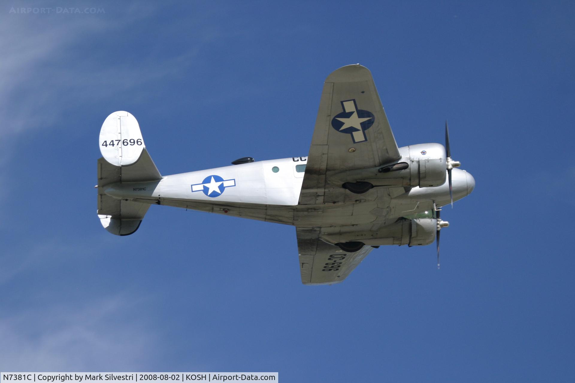 N7381C, 1944 Beech C18S C/N 8104, Oshkosh 2008