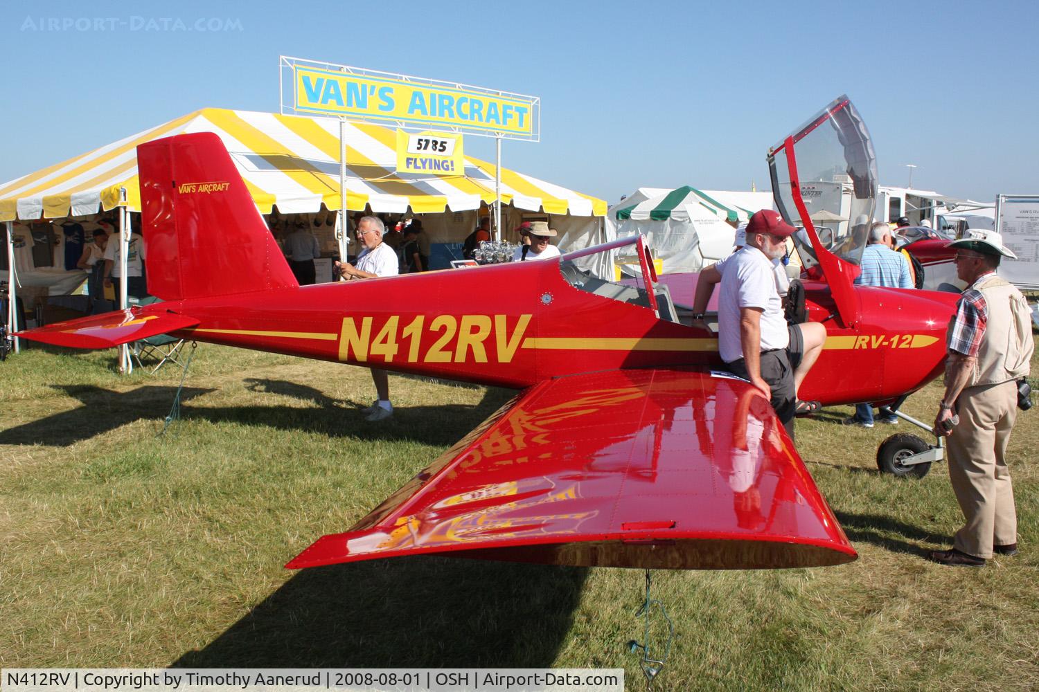 N412RV, 2008 Vans RV-12 C/N 2, EAA AirVenture 2008