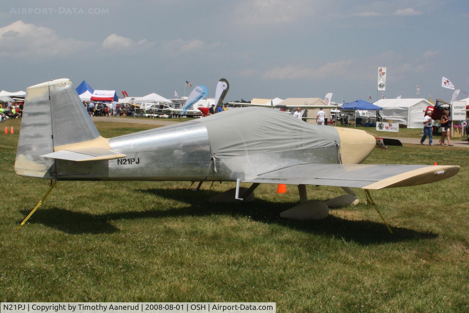 N21PJ, 2007 Vans RV-6A C/N 60348, EAA AirVenture 2008, next year I'll come back as a swan.