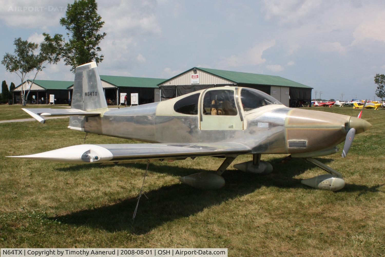 N64TX, 2008 Vans RV-10 C/N 40378, EAA AirVenture 2008, next year I'll come back as a swan.
