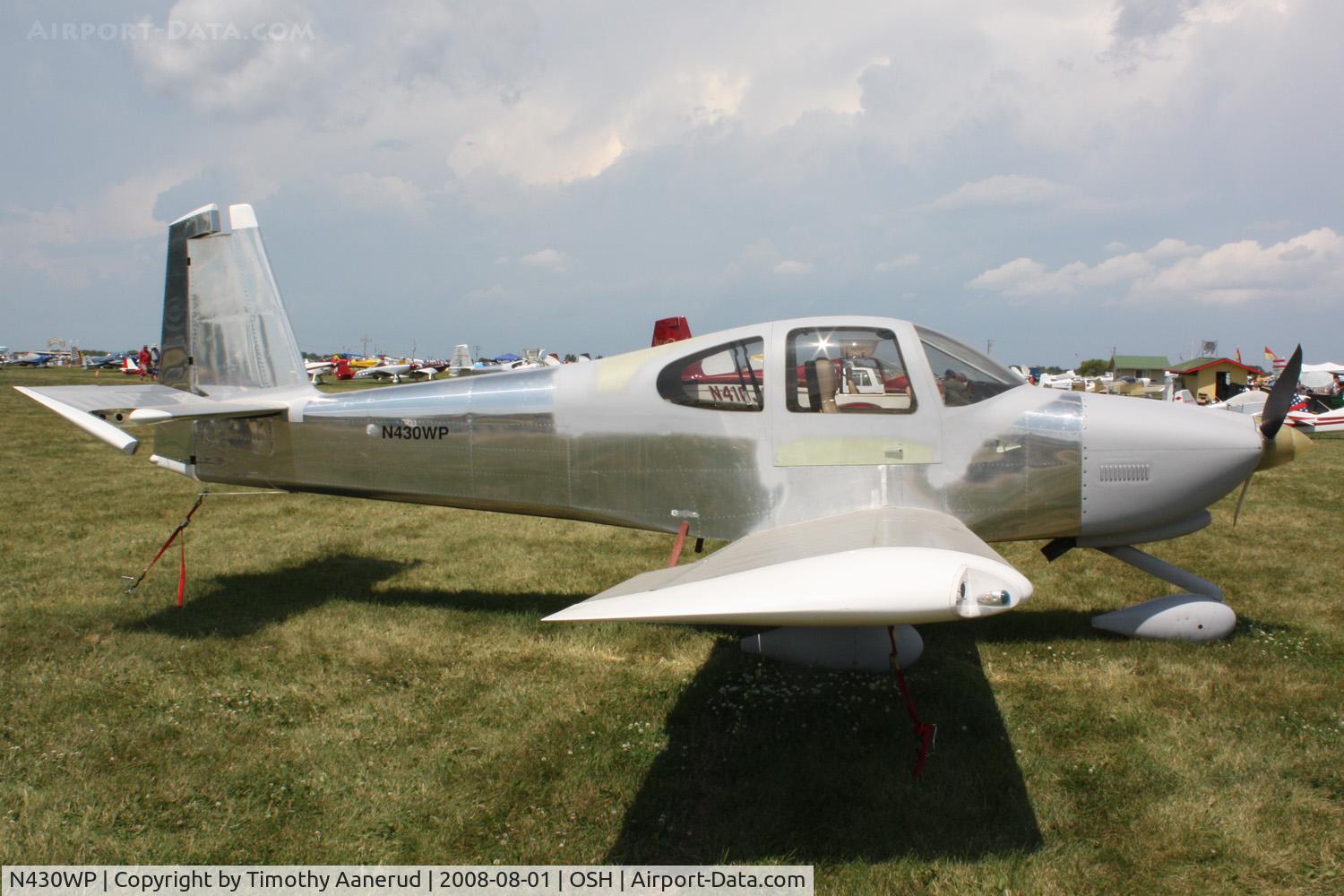 N430WP, 2007 Vans RV-10 C/N 40407, EAA AirVenture 2008, next year I'll come back as a swan.
