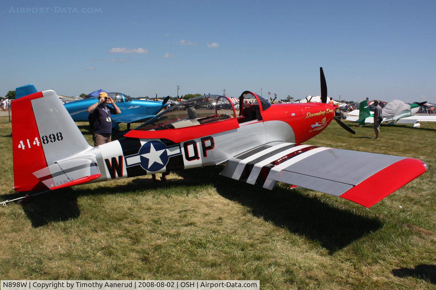 N898W, 2007 Vans RV-8 C/N 80792, EAA AirVenture 2008, Descending Dove