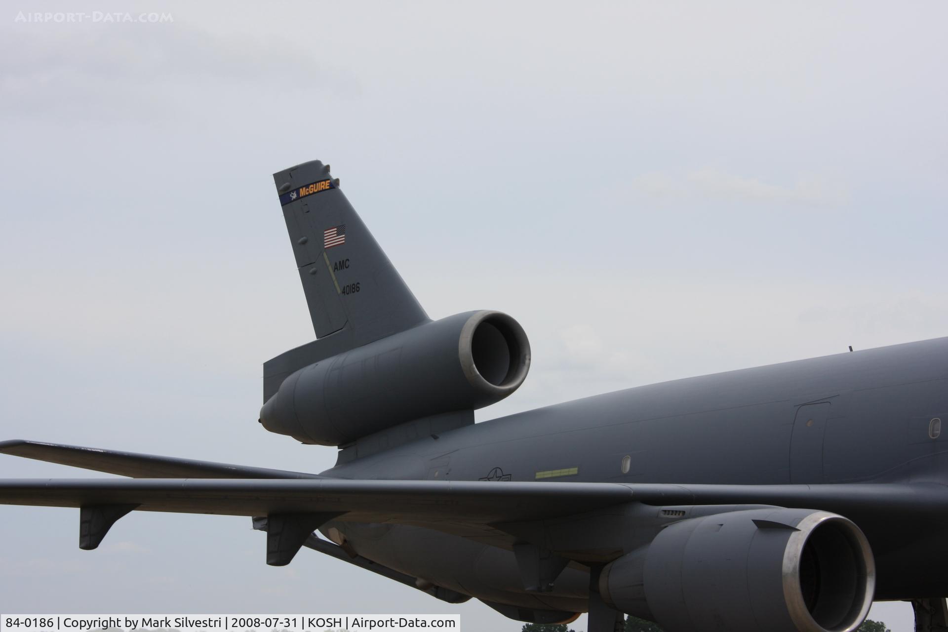 84-0186, McDonnell Douglas KC-10A Extender C/N 48225, Oshkosh 2008