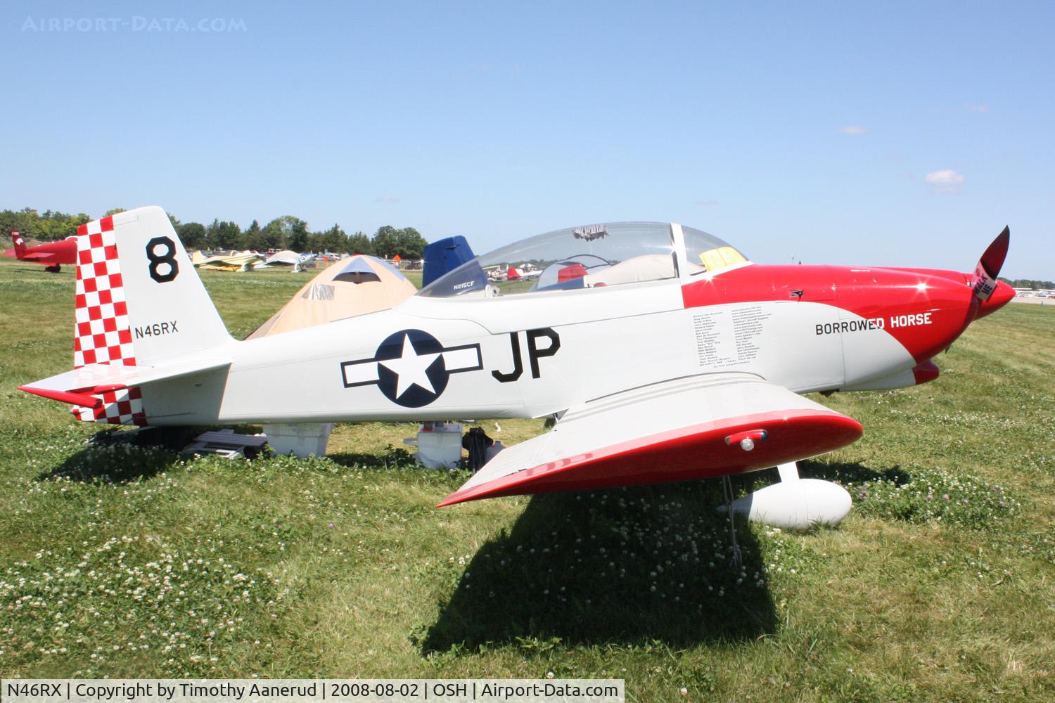 N46RX, 2007 Vans RV-8 C/N 82506, EAA AirVenture 2008, Borrowed Horse