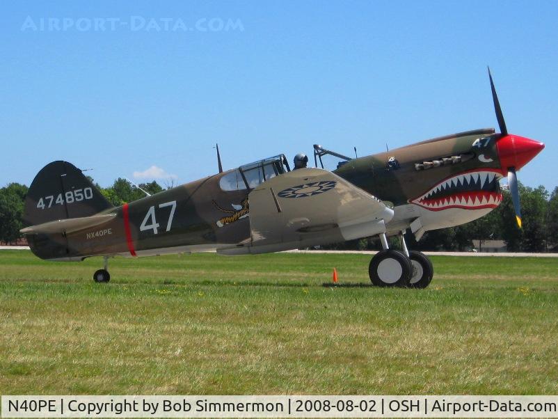 N40PE, 1942 Curtiss P-40E C/N AK905, Airventure 2008 - Oshkosh, WI