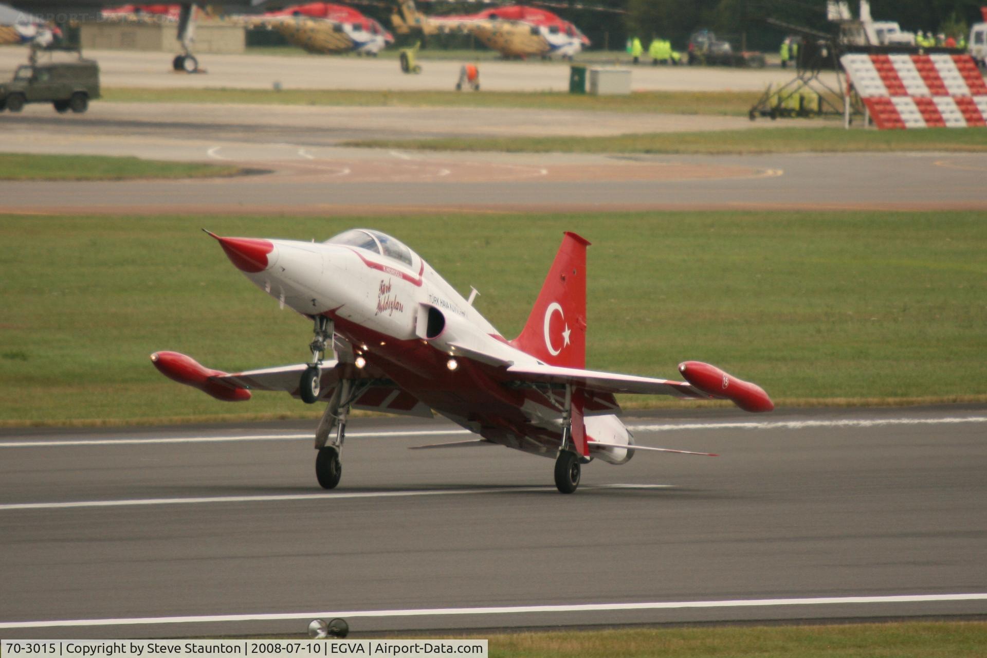 70-3015, Northrop NF-5 Freedom Fighter C/N 3015, Taken at the Royal International Air Tattoo 2008 during arrivals and departures (show days cancelled due to bad weather)
