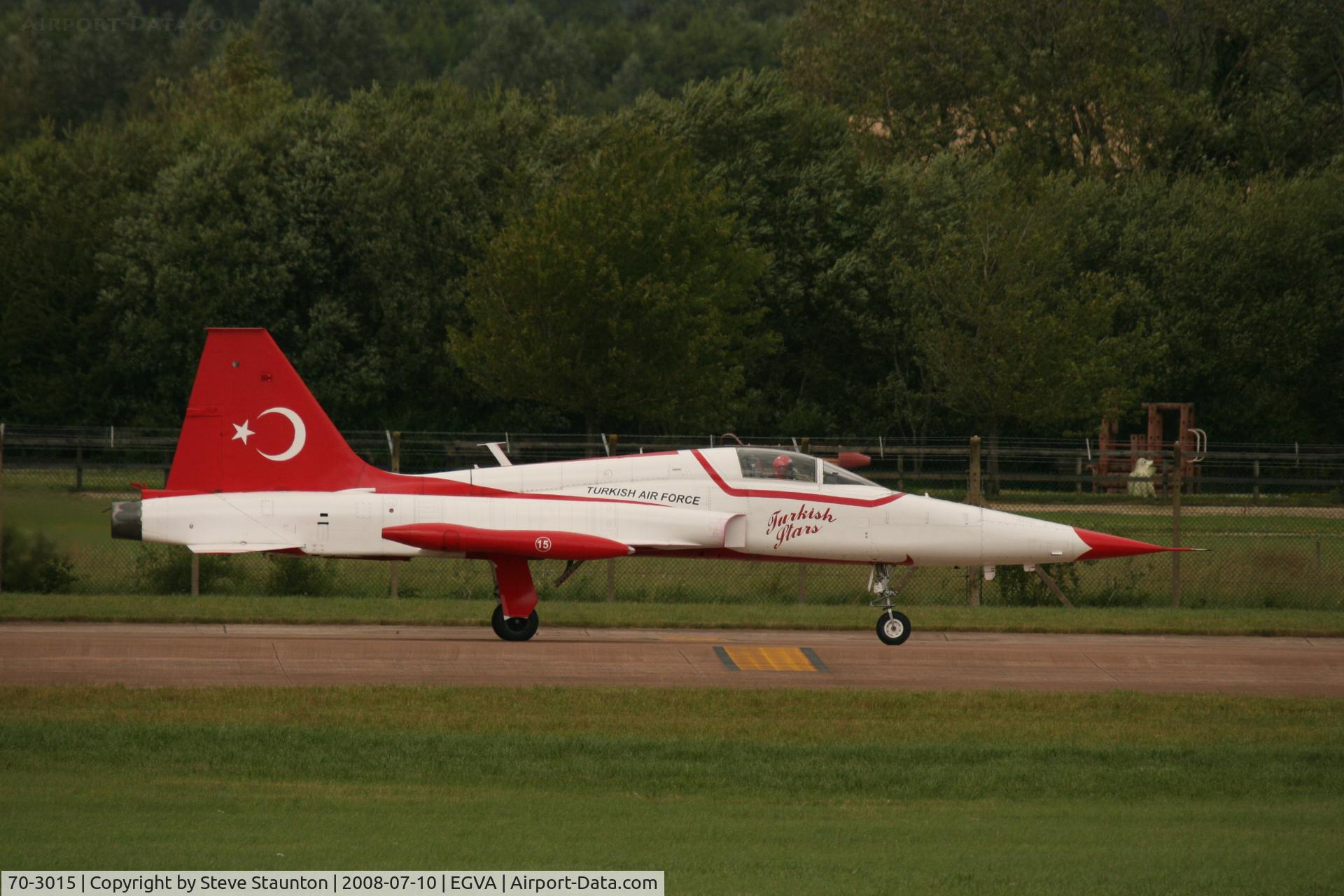70-3015, Northrop NF-5 Freedom Fighter C/N 3015, Taken at the Royal International Air Tattoo 2008 during arrivals and departures (show days cancelled due to bad weather)