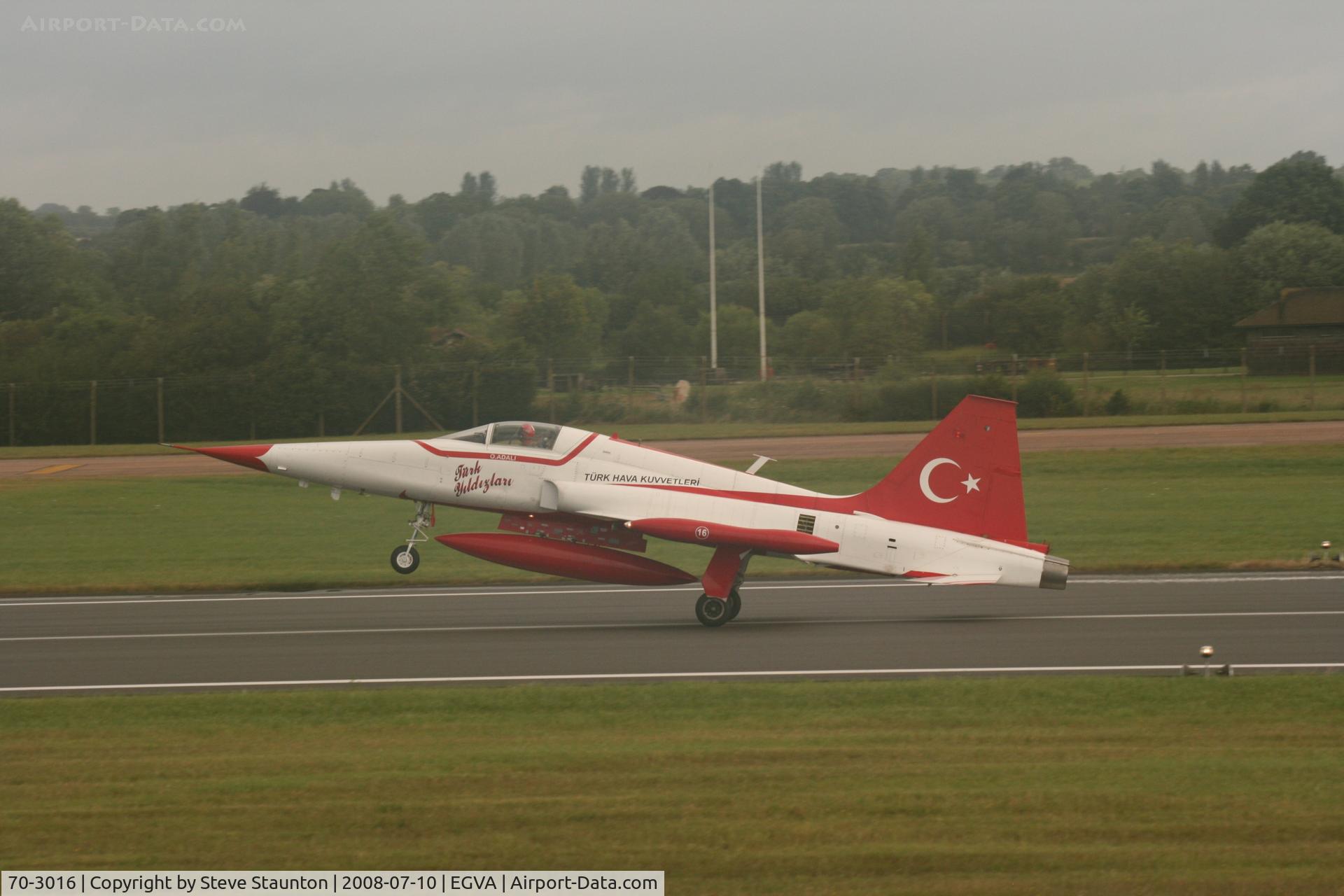 70-3016, Northrop NF-5A Freedom Fighter C/N 3016, Taken at the Royal International Air Tattoo 2008 during arrivals and departures (show days cancelled due to bad weather)