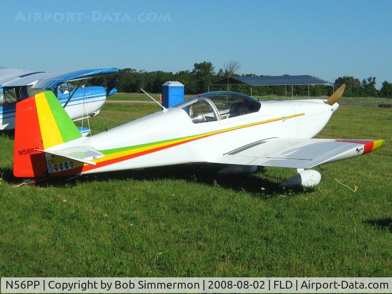 N56PP, 1996 Vans RV-6 C/N 20478, Parked at Fond Du Lac during Airventure 2008.
