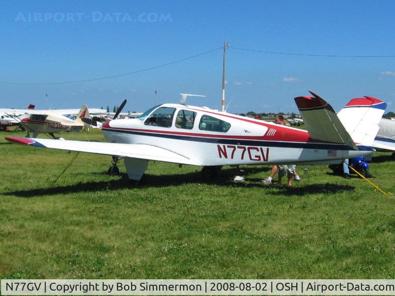 N77GV, 1964 Beech S35 Bonanza C/N D-7693, Airventure 2008 - Oshkosh, WI