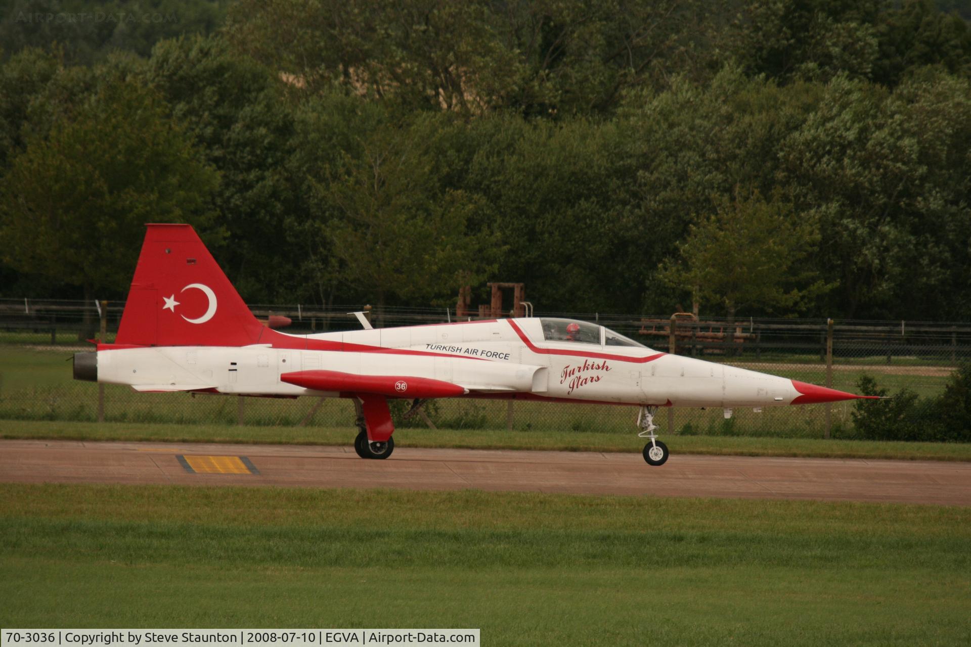 70-3036, 1970 Canadair NF-5A Freedom Fighter C/N 3036, Taken at the Royal International Air Tattoo 2008 during arrivals and departures (show days cancelled due to bad weather)