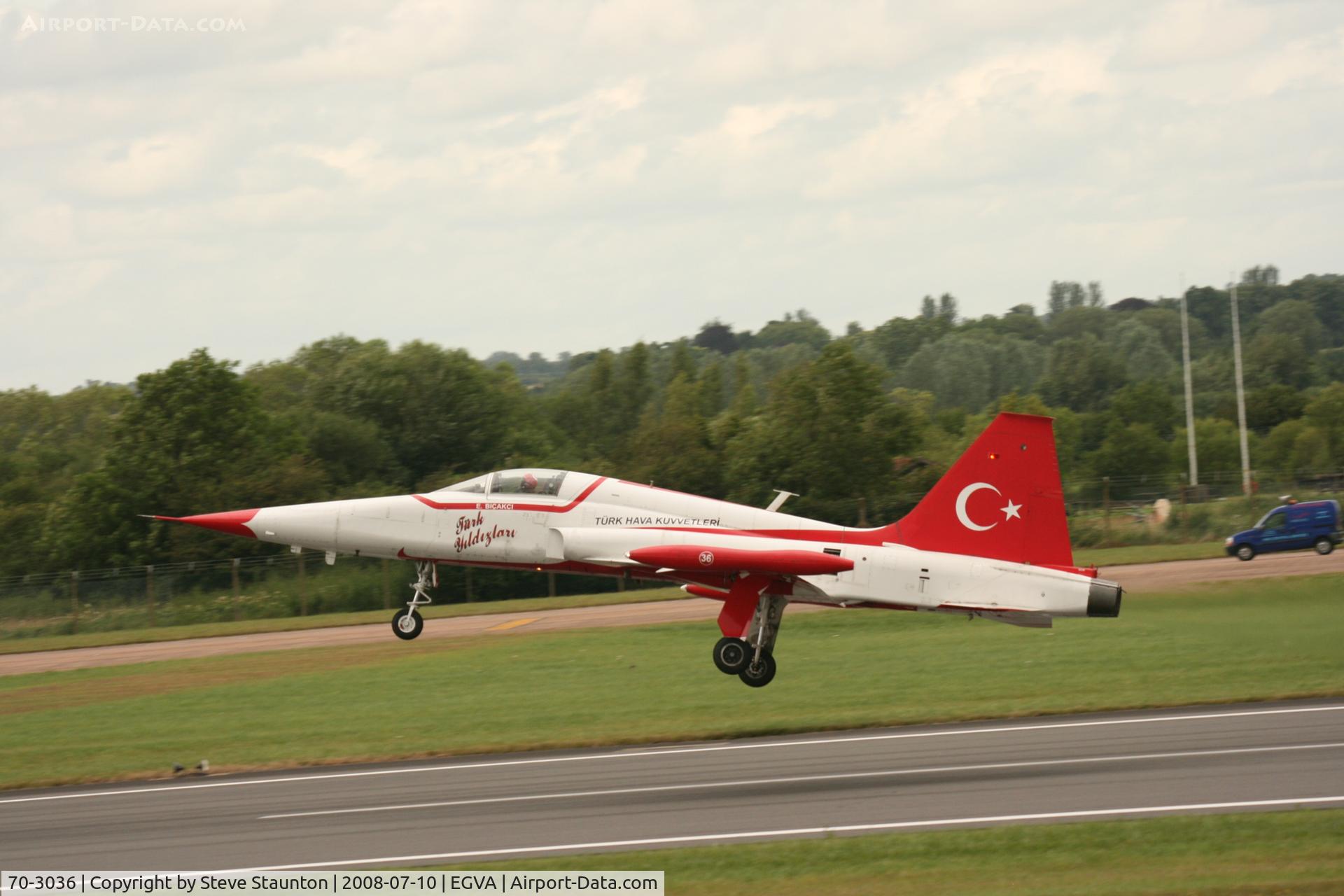 70-3036, 1970 Canadair NF-5A Freedom Fighter C/N 3036, Taken at the Royal International Air Tattoo 2008 during arrivals and departures (show days cancelled due to bad weather)