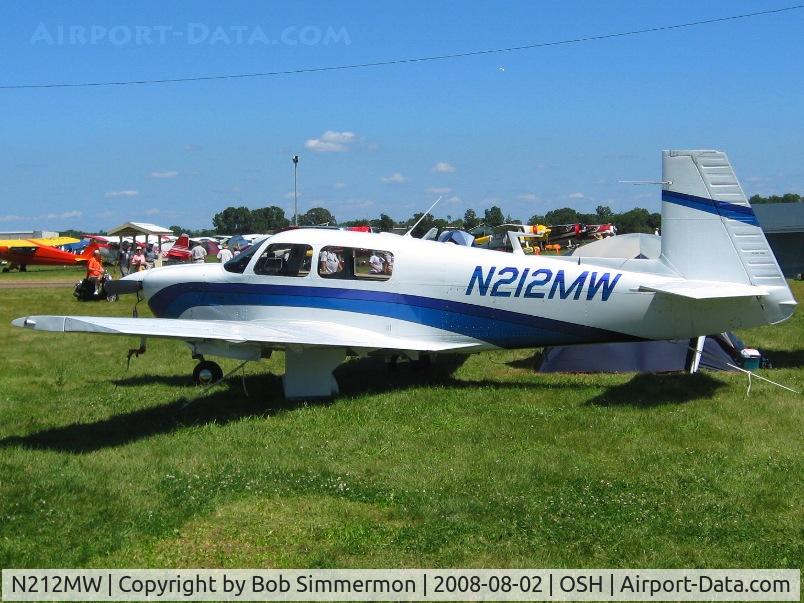 N212MW, 1969 Mooney M-20G Statesman C/N 690005, Airventure 2008 - Oshkosh, WI