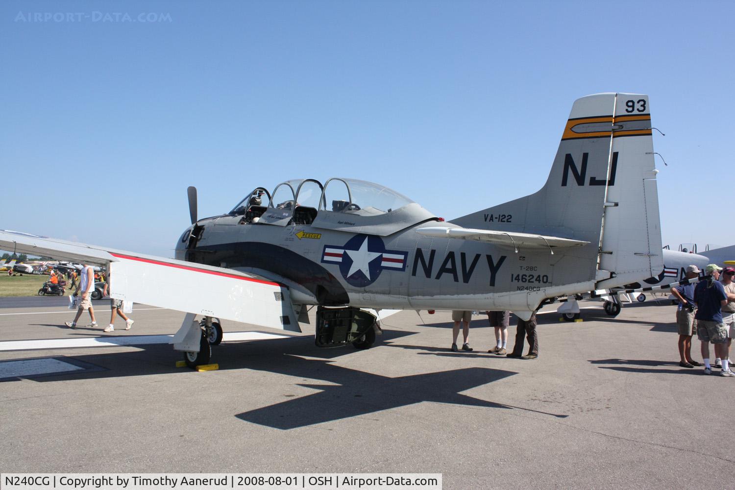 N240CG, North American T-28C Trojan C/N 252-3 (146240), EAA AirVenture 2008