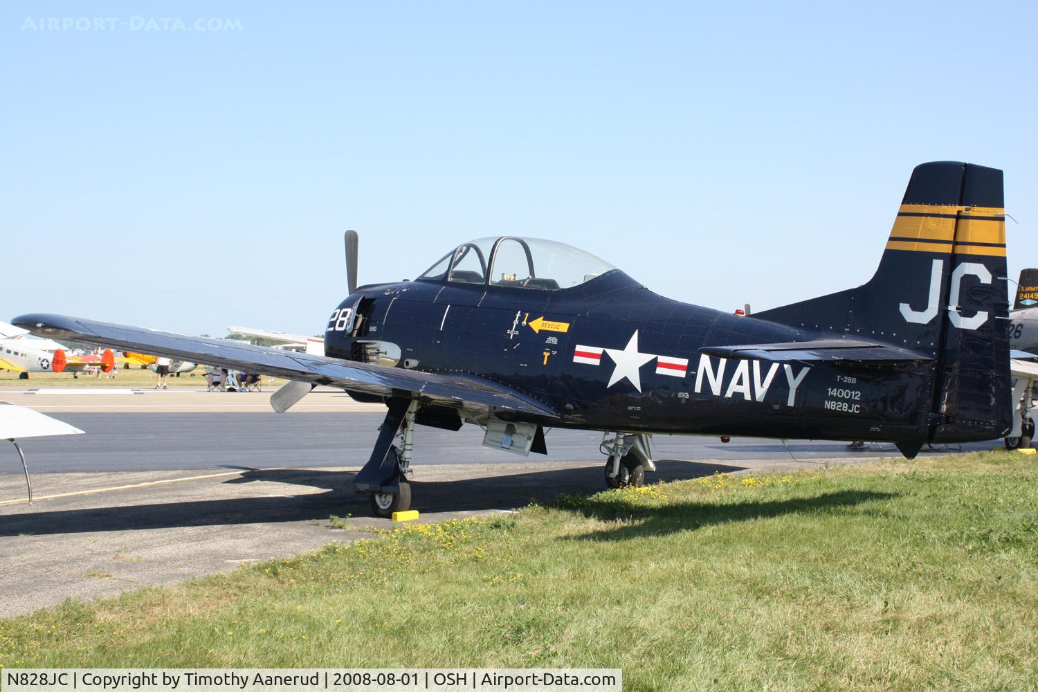 N828JC, 1955 North American T-28B Trojan C/N 219-11, EAA AirVenture 2008